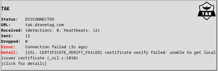 TAK Security Server Cert Not Trusted